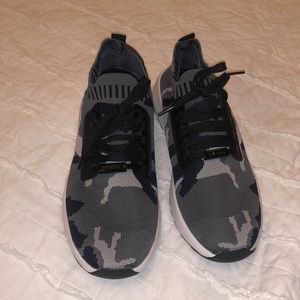 Nautica Black and Gray Camo Sneakers, Camo shoes